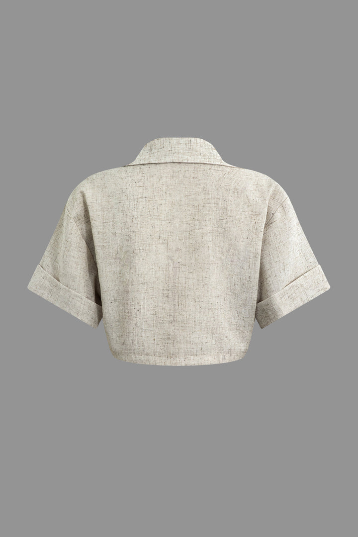 Blusa corta con detalle cruzado de Victoria Leinen para mujer | Top corto de verano con estilo