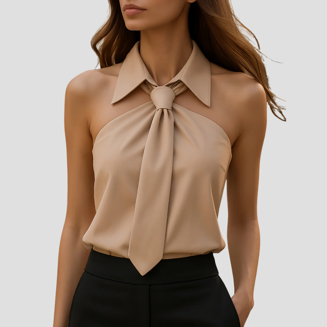 Mirella Blouse Col Halter Femme | Lignes Élégantes & Légèreté d’Été