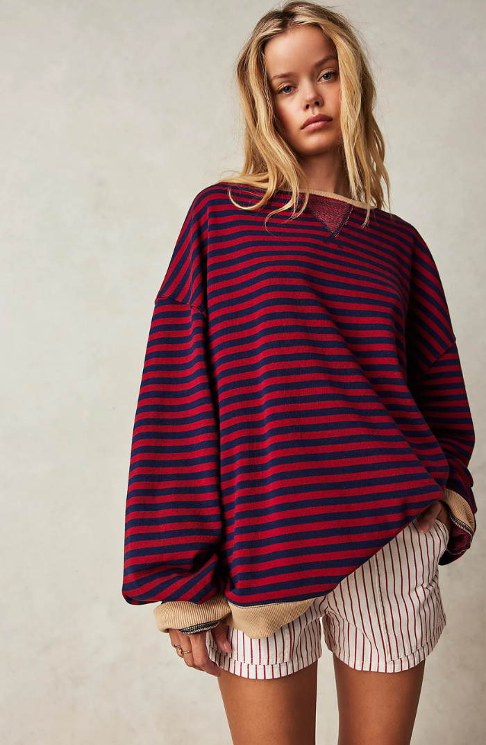 Elyna | Pull Oversize à Rayures – L’Indispensable Mode de la Saison
