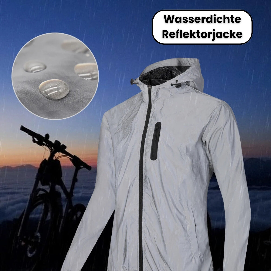 Giacca antipioggia riflettente unisex Carl | Visibilità a 360° e impermeabile | Sicura in tutte le condizioni atmosferiche