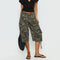Pantaloncini cargo lunghi mimetici da donna