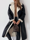 Fleur Rousse Manteau Long Élégant avec Col Duveteux | Confort et Style Saisonnier