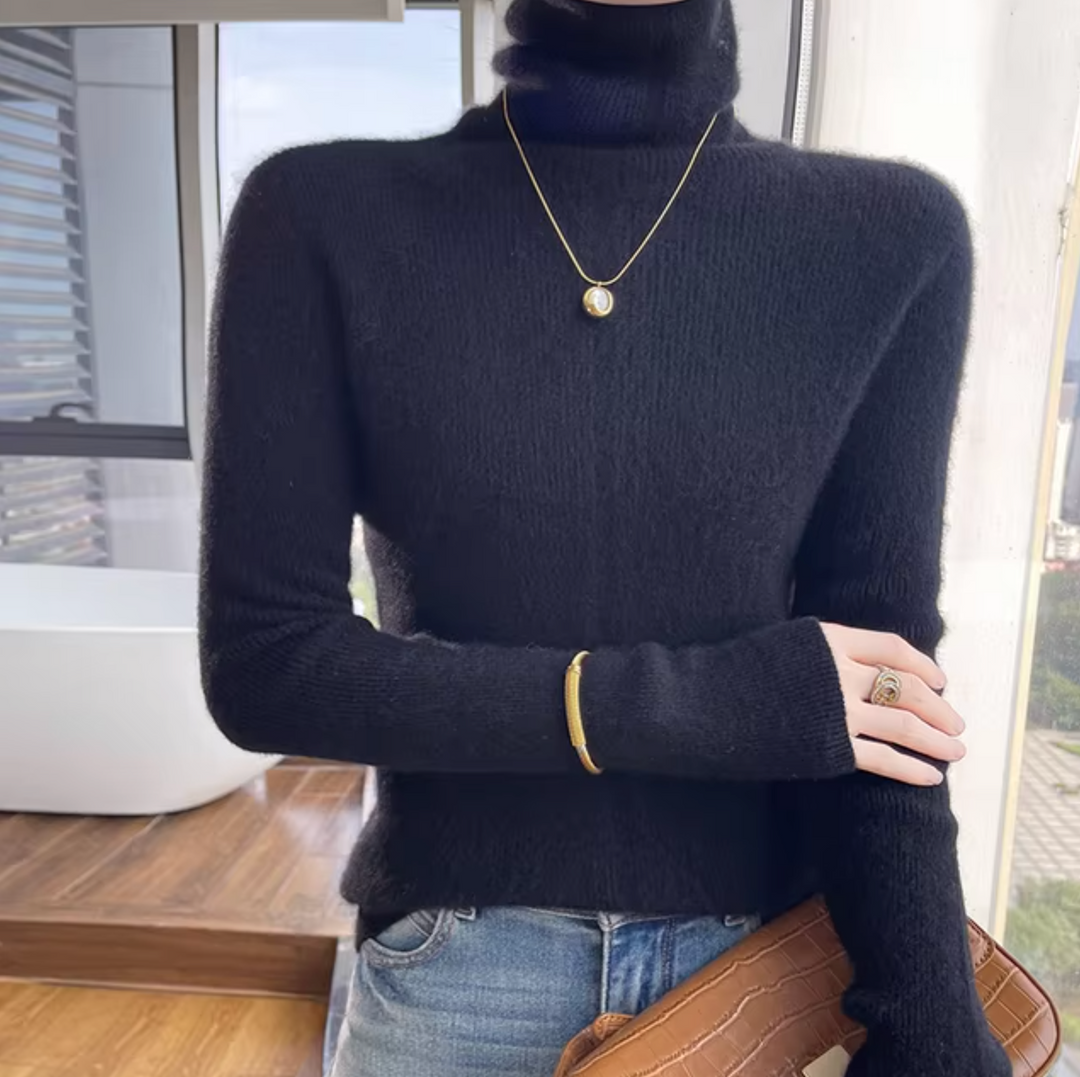 Maglione a collo alto in lana e cashmere Athena | Eleganza morbida e femminile