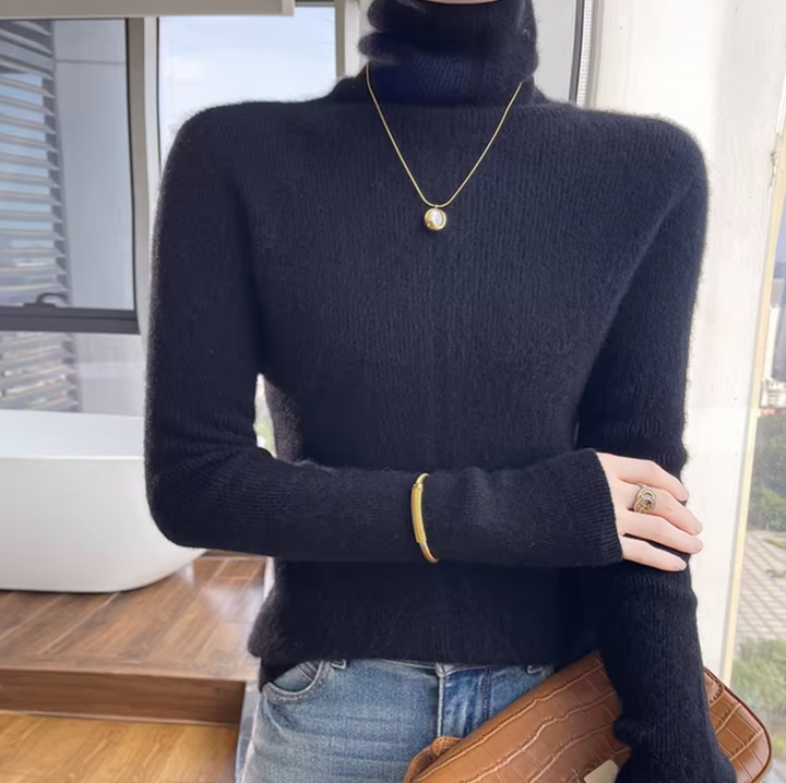 Maglione a collo alto in lana e cashmere Athena | Eleganza morbida e femminile
