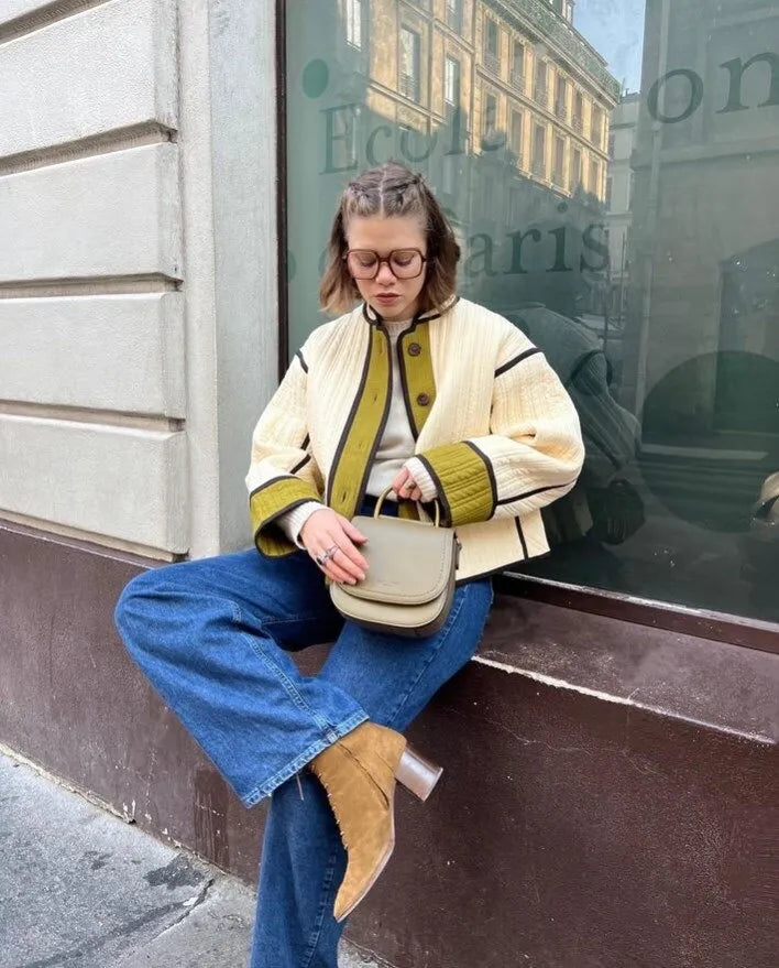 Michon | Veste matelassée surdimensionnée pour femmes de style français - Confortable & à la mode