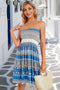 Nea Femme Robe boho sans bretelles avec impression de fleurs | Robe d'été pour la plage & le quotidien