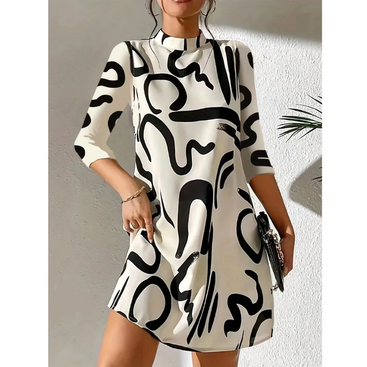 Stellah | Robe Mini Imprimé 3/4 Manches Pour Femme