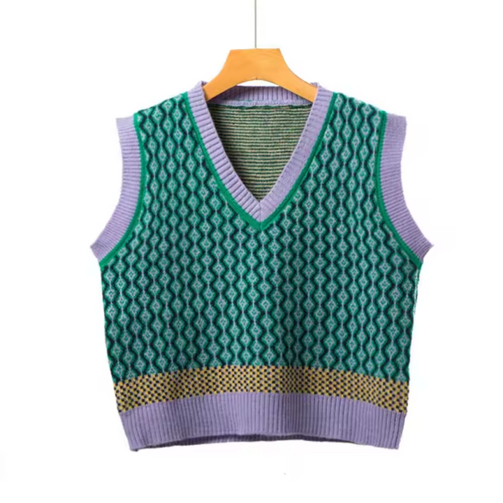 Almira - Gilet en maille sans manches à encolure ronde
