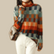 Maglione dolcevita in cashmere con patchwork