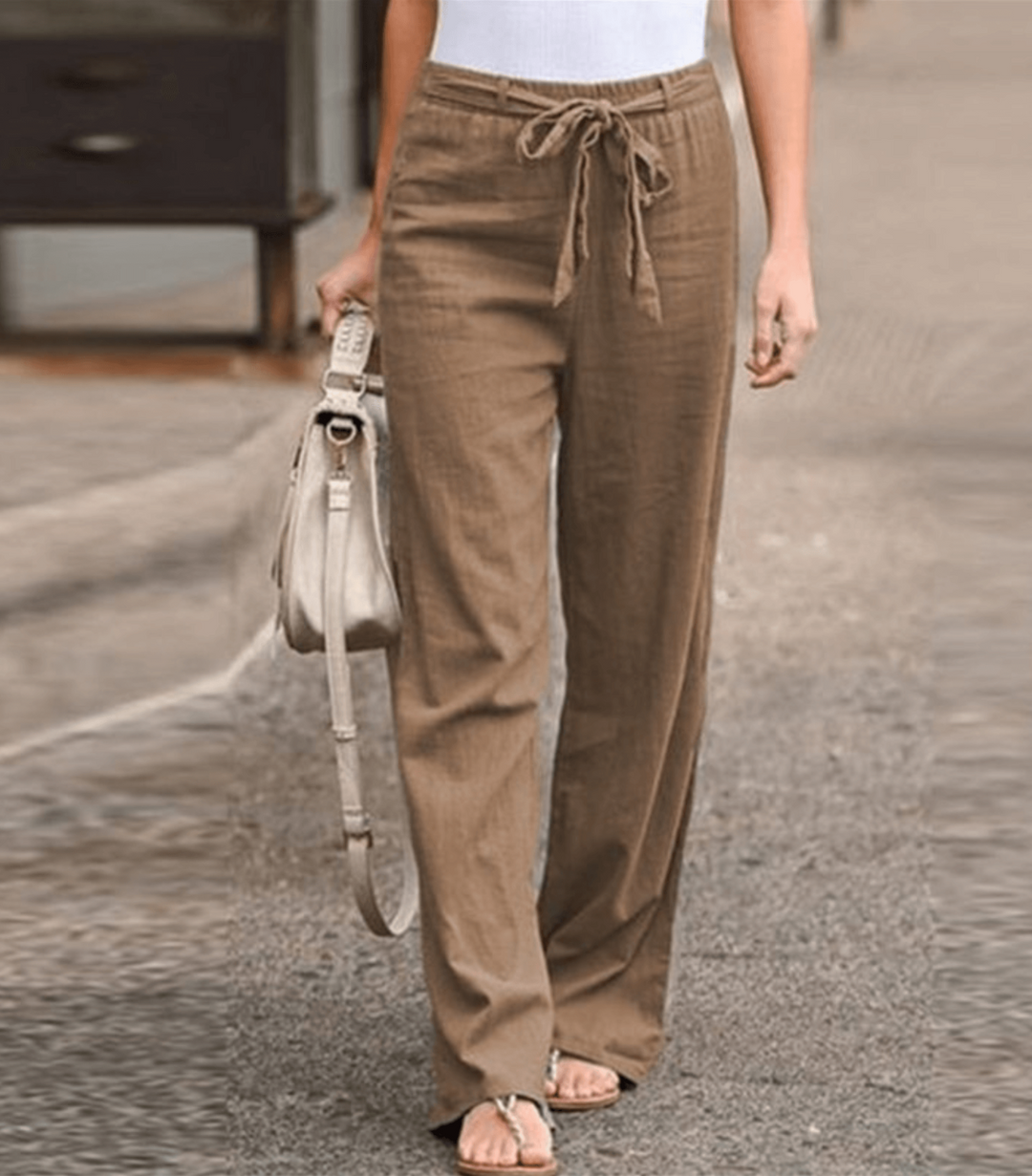 Pantalon Manon | Pantalon en Lin et Coton Femme, Confort et Élégance