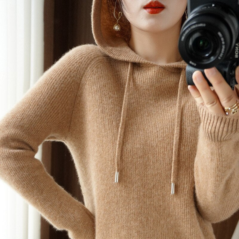Leslie | Pull à capuche cachemire, Élégant et confortable pour une chaleur ultime