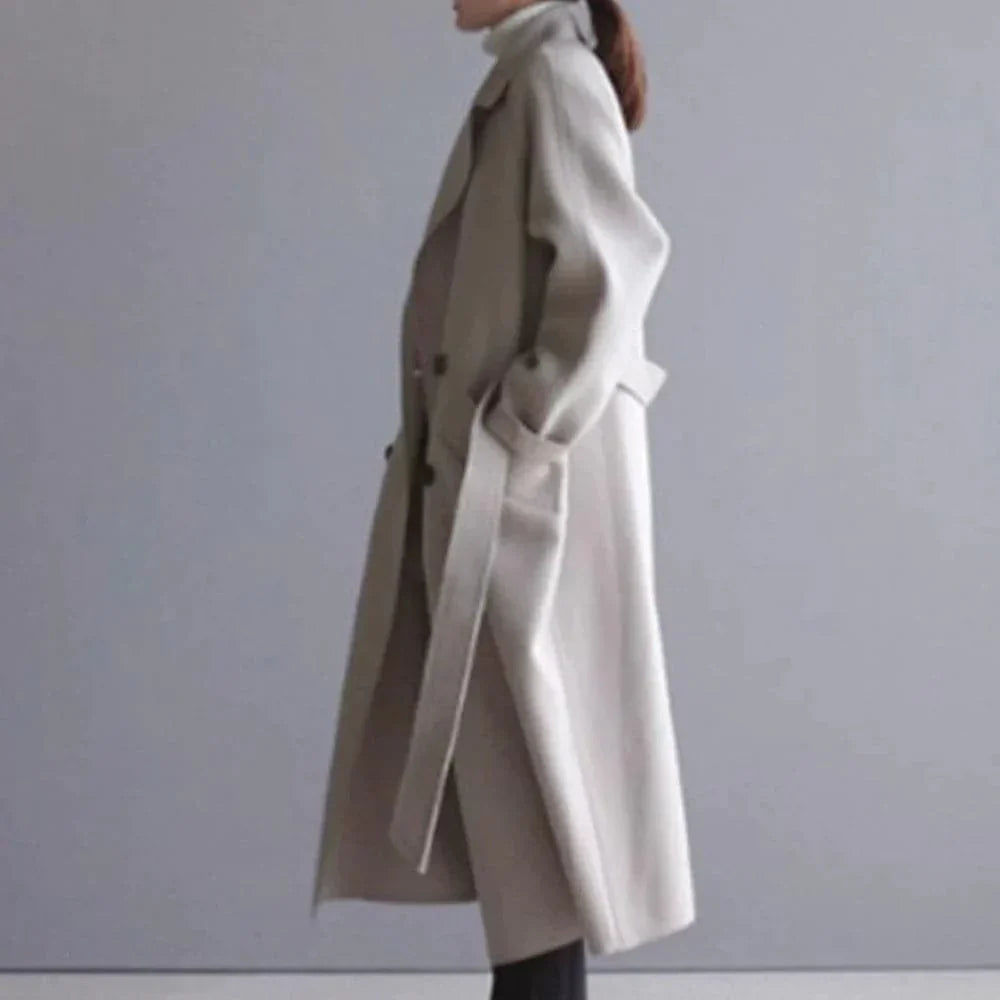 Adèle | Trench Coat Beige Élégant & Intemporel pour un Style Sophistiqué