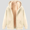 Abrigo de invierno con capucha para hombres, forrado con polar