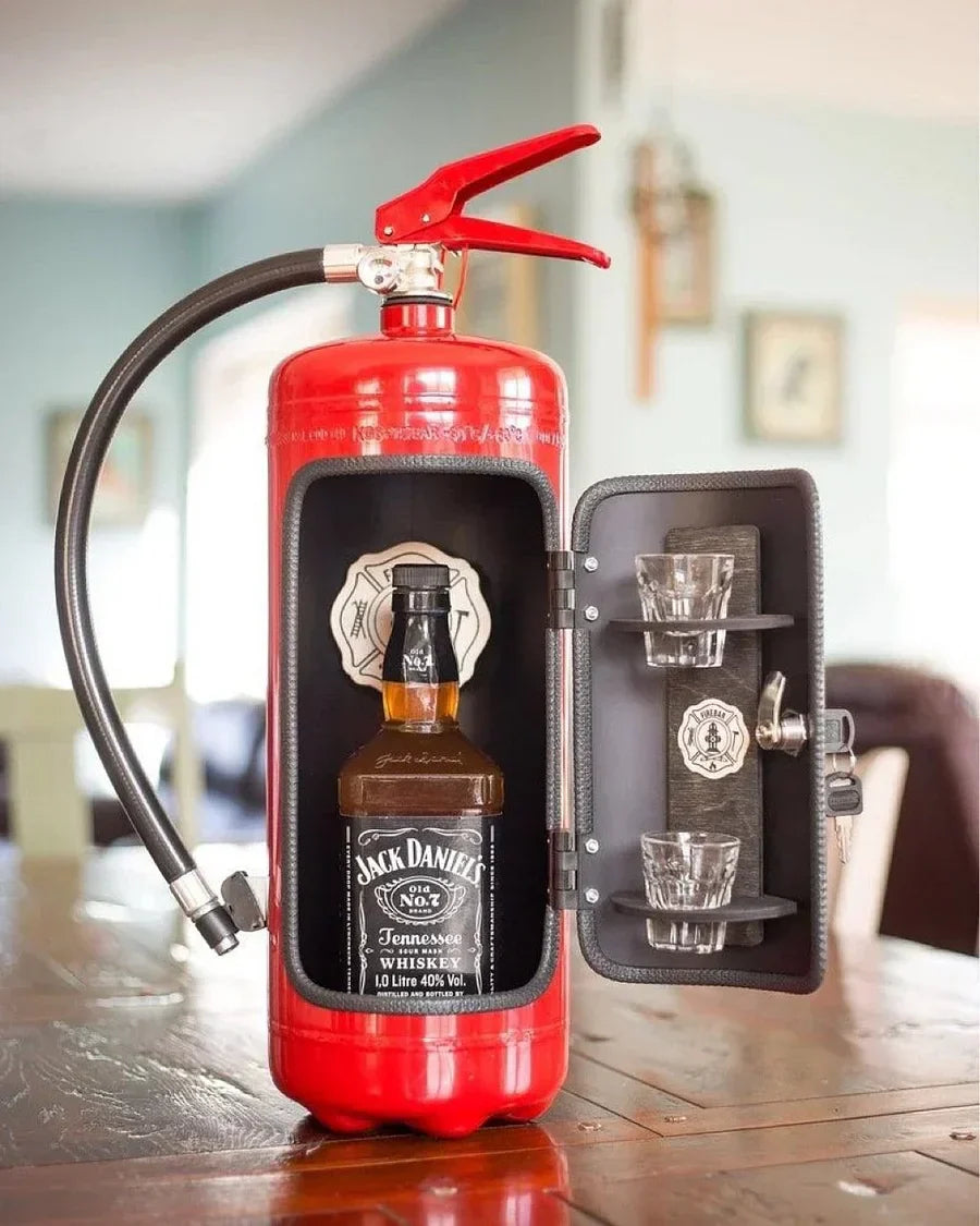 Bar secret en forme d’extincteur | Rangement discret pour bouteille et accessoires