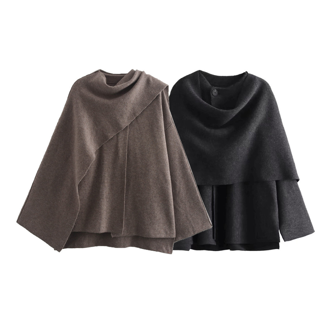 Elif | Manteau Cape Viral – Élégant & Confortable pour l'Automne 2025