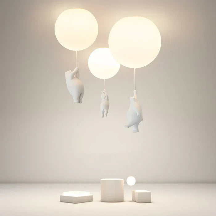 Plafonnier pour enfants avec ours et ballon | CloudBea