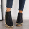 Botines con cremallera y plataforma para mujer