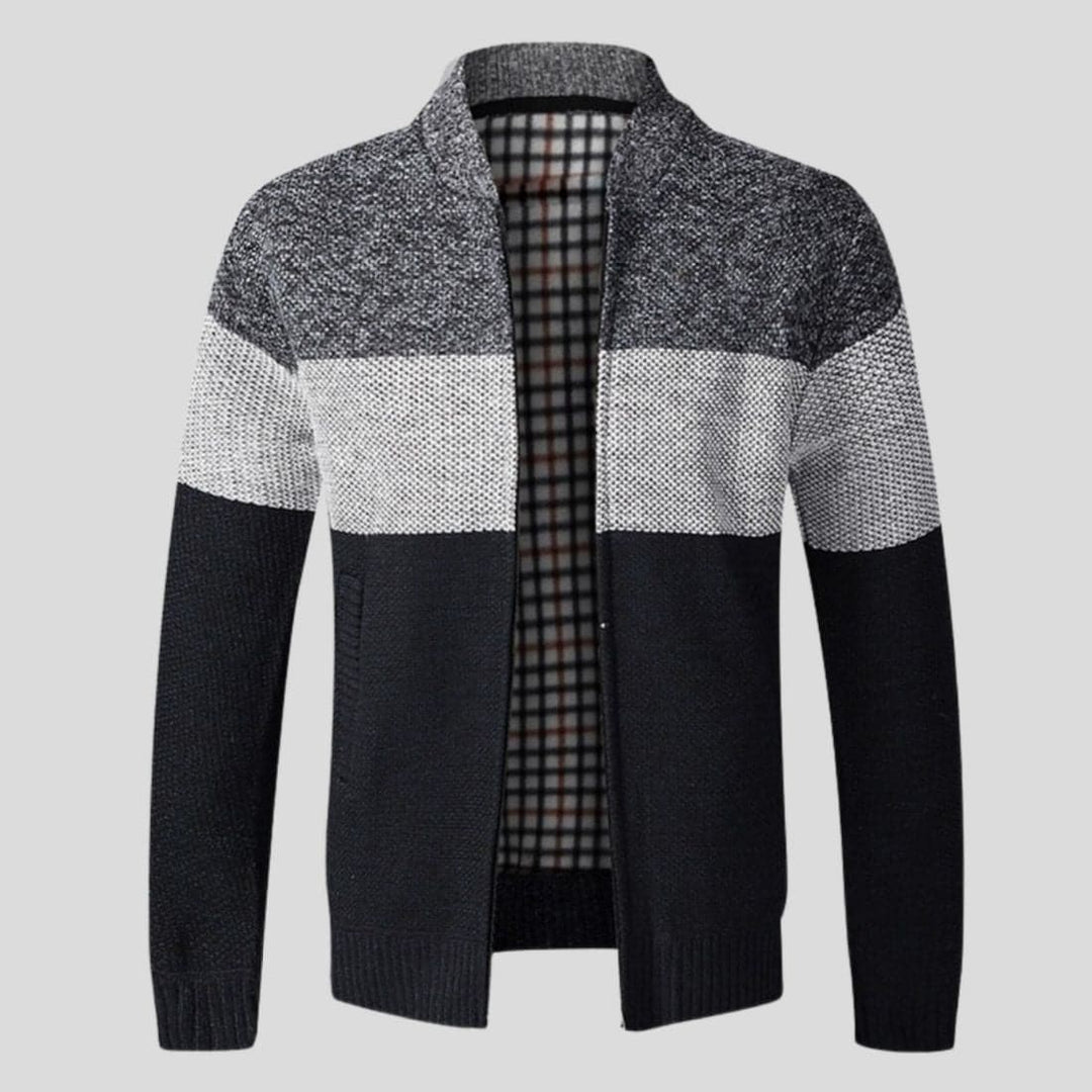 Cardigan tricolore da uomo Andre | Stile moderno color block e comfort durevole