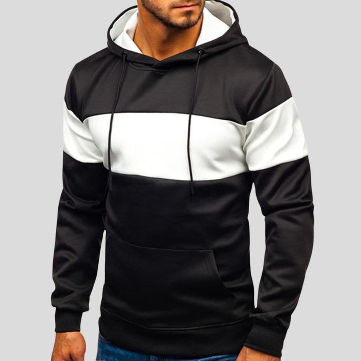 Enzo - Sweat à Capuche Chaud avec Poches Avant | Design Tricolore Dynamique et Confort Absolu