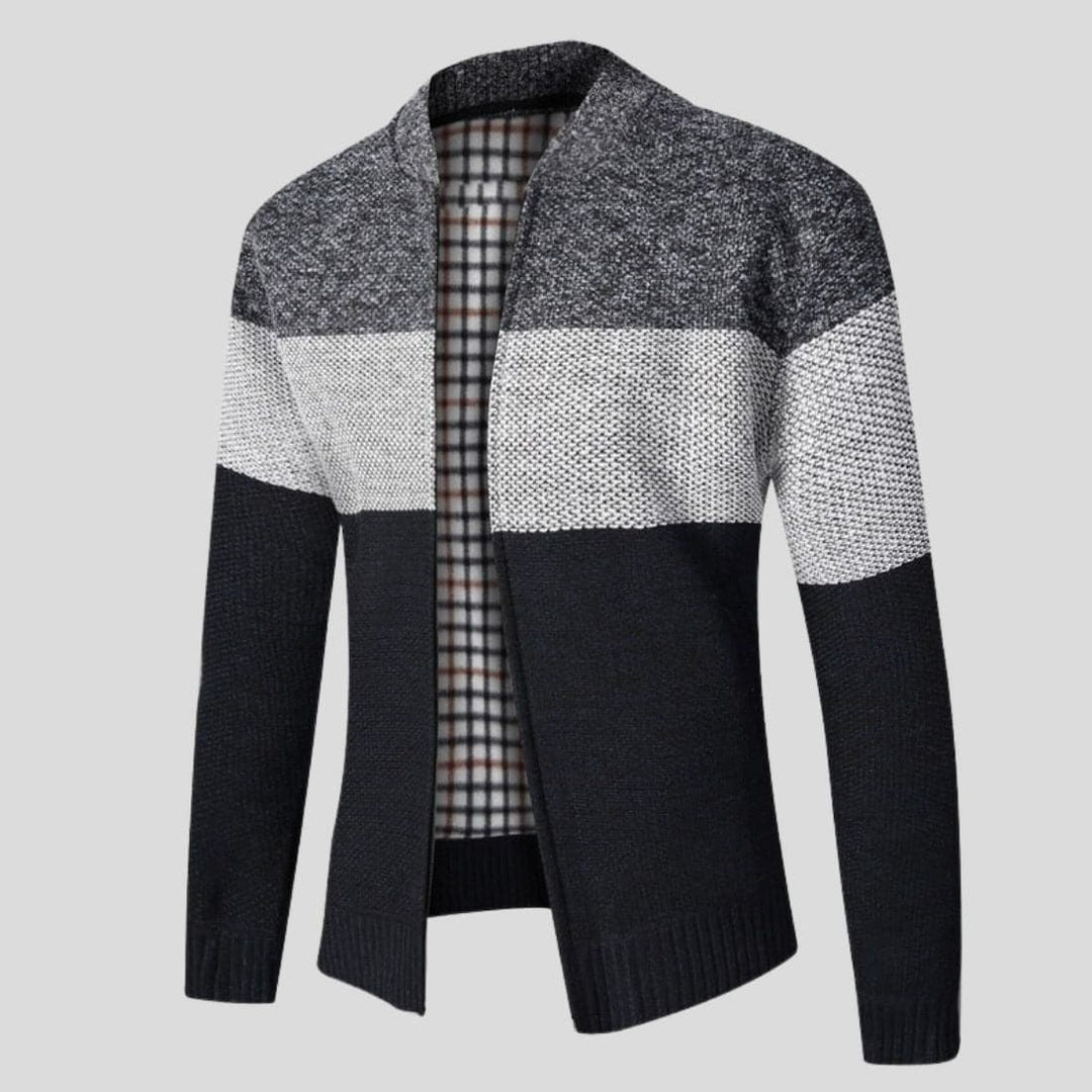 Cardigan tricolore da uomo Andre | Stile moderno color block e comfort durevole