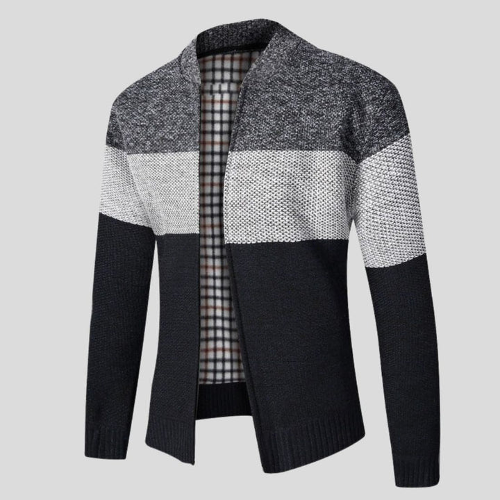 Cardigan tricolore da uomo Andre | Stile moderno color block e comfort durevole