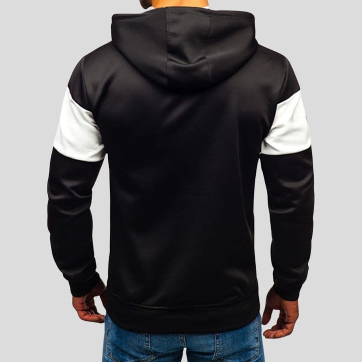 Enzo - Sweat à Capuche Chaud avec Poches Avant | Design Tricolore Dynamique et Confort Absolu