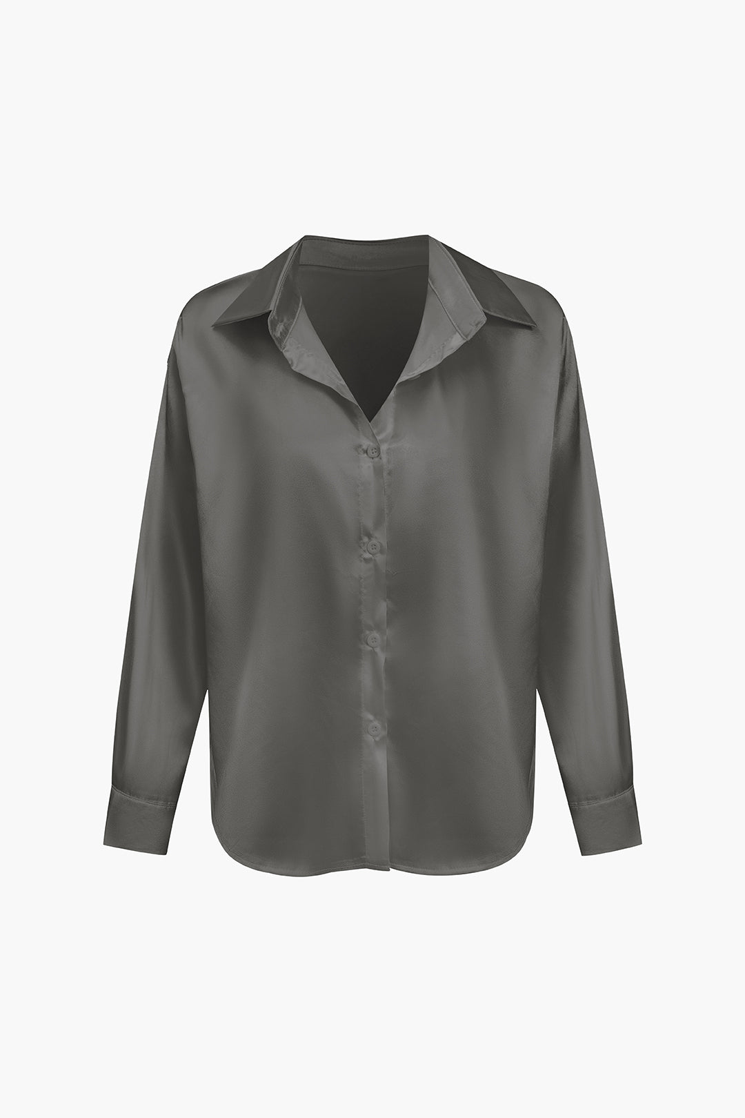 Blusa de satén Lillian para mujer | Camisa elegante de manga larga, corte holgado y diseño atemporal
