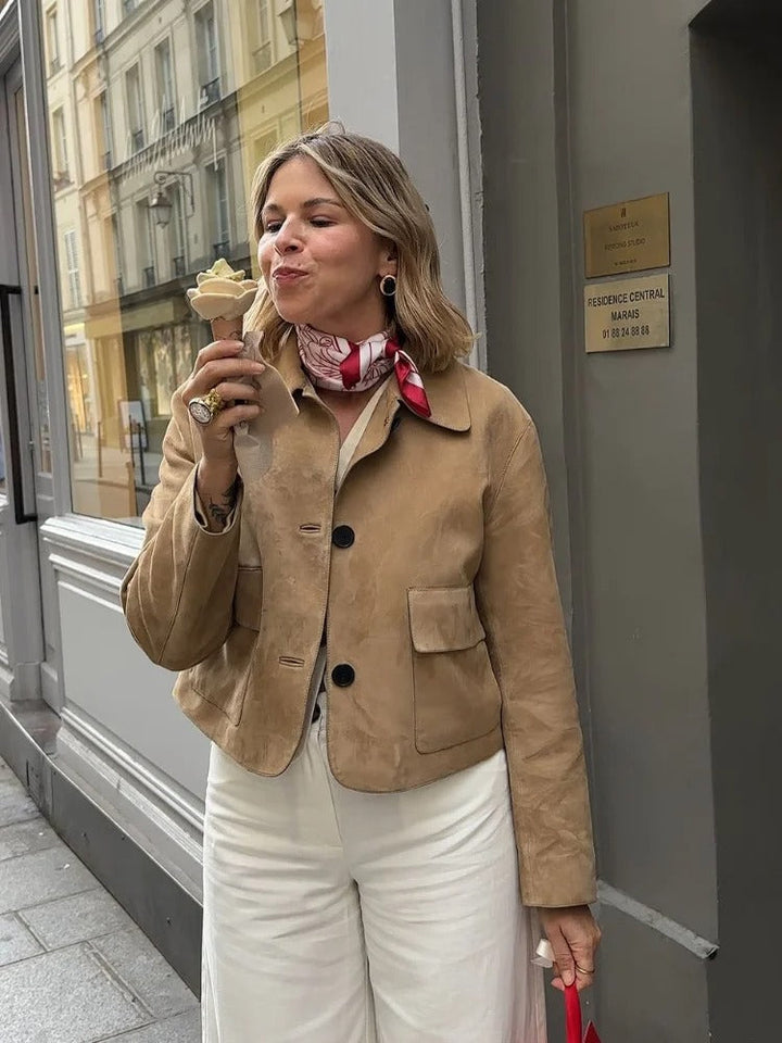 Veste en cuir pour femme Karly | Coupe étroite et design moderne - Un look élégant pour toutes les occasions