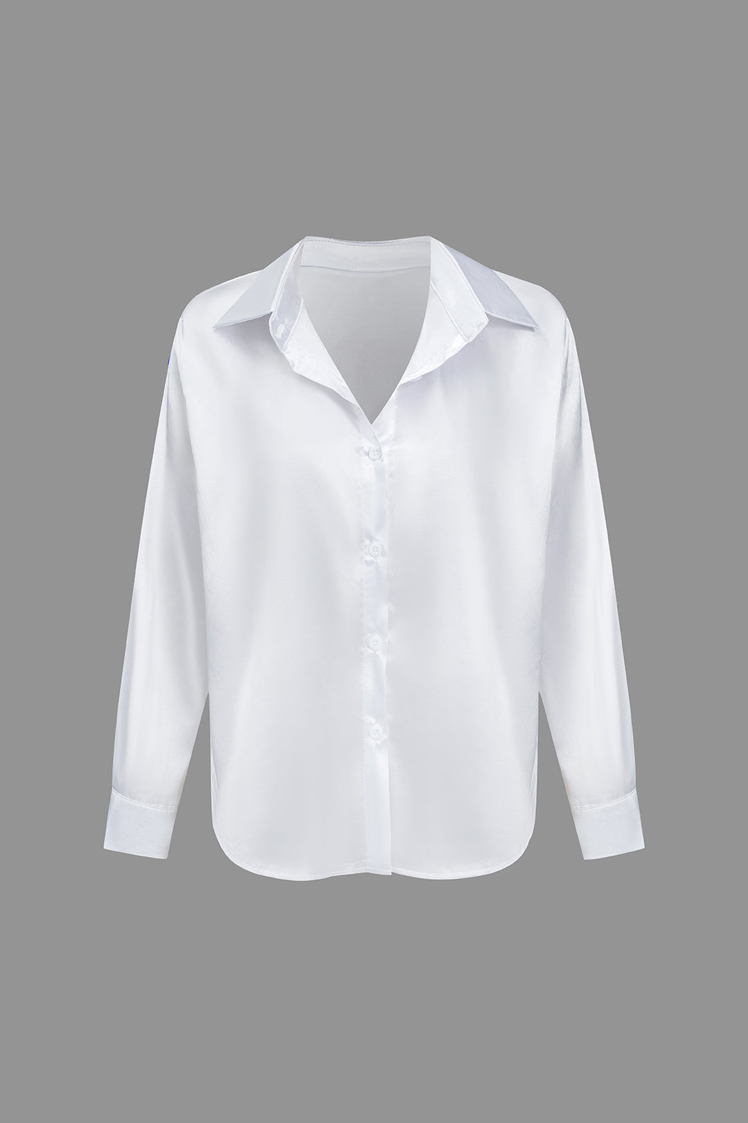 Blusa de satén Lillian para mujer | Camisa elegante de manga larga, corte holgado y diseño atemporal