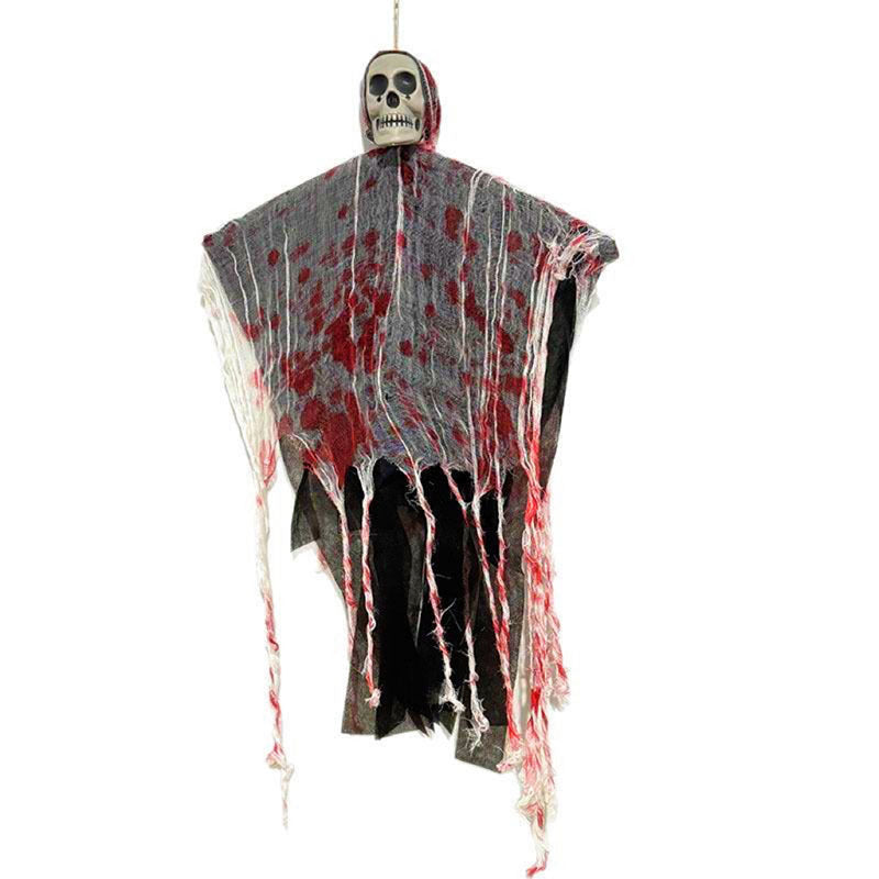 LumiCreepy Décoration Halloween – Fantôme Squelette Lumineux à Suspendre avec Effet Sanglant