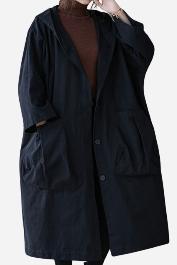 Giacca impermeabile oversize | Protezione elegante contro pioggia e vento