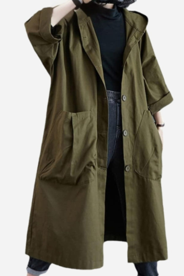 Giacca impermeabile oversize | Protezione elegante contro pioggia e vento