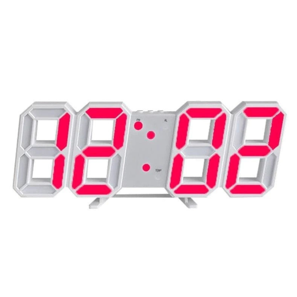 Horloge Murale Numérique LED 3D | Design Moderne avec Affichage Luminosité Réglable