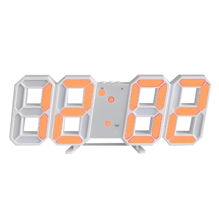 Horloge Murale Numérique LED 3D | Design Moderne avec Affichage Luminosité Réglable