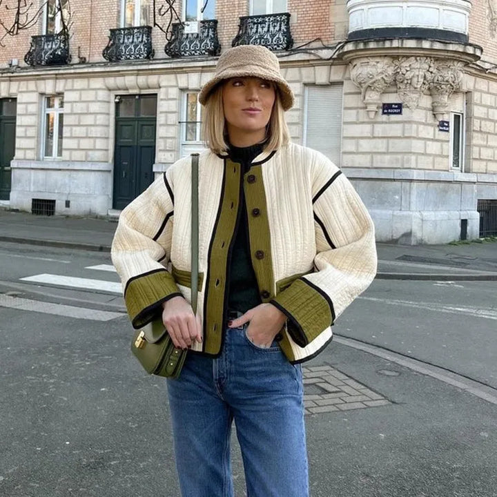Michon | Veste matelassée surdimensionnée pour femmes de style français - Confortable & à la mode