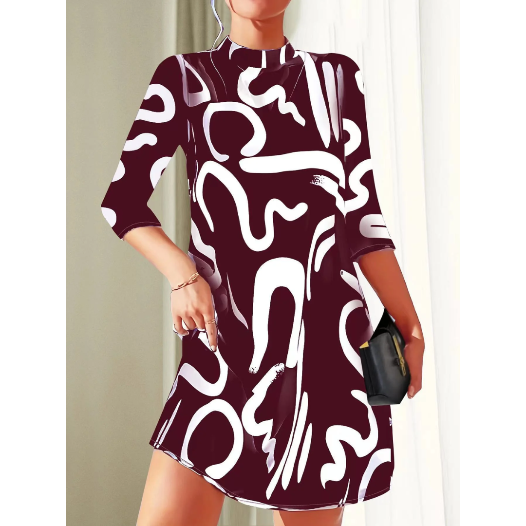 Stellah | Robe Mini Imprimé 3/4 Manches Pour Femme