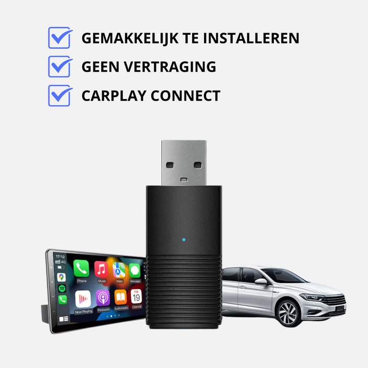 Adaptateur CarPlay Sans Fil, Compatible Apple & Android | Connexion Instantanée Plug & Play