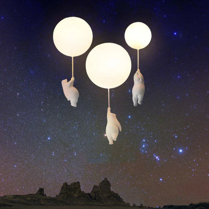 Plafonnier pour enfants avec ours et ballon | CloudBea