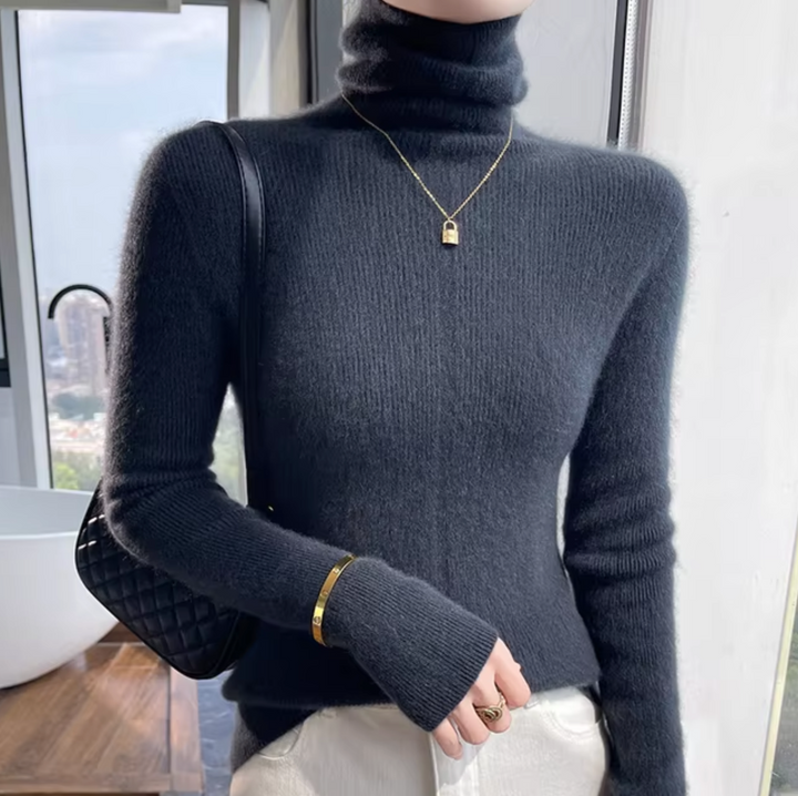 Maglione a collo alto in lana e cashmere Athena | Eleganza morbida e femminile