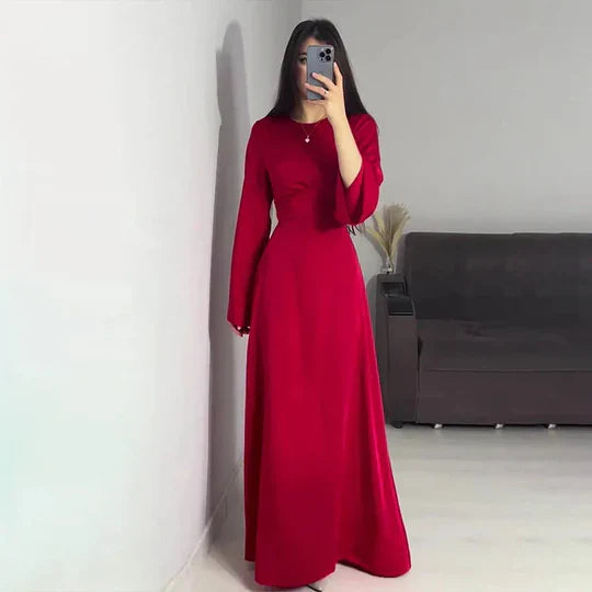 Aria | Robe Longue en Satin Élégante & Fluide pour un Look Raffiné