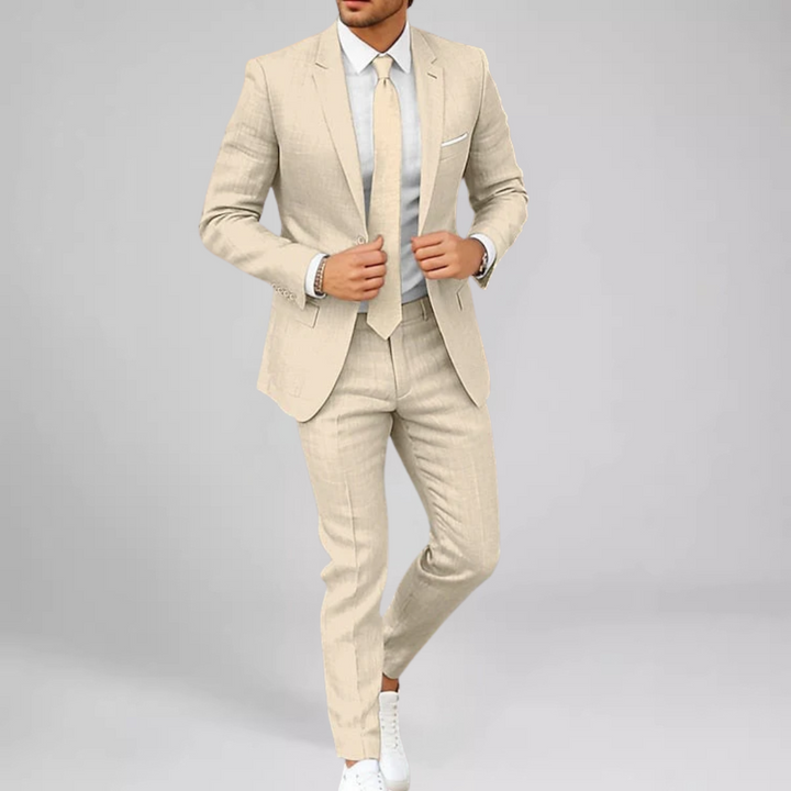 Flavien Ensemble Deux Pièces Décontracté Homme | Confort Lin-Coton & Style Estival