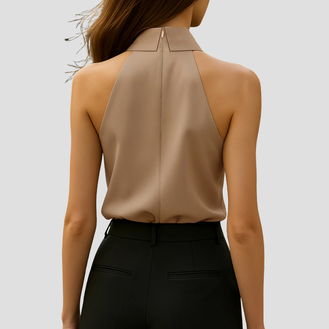Mirella Blouse Col Halter Femme | Lignes Élégantes & Légèreté d’Été