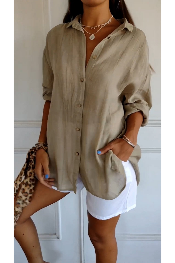 Daphne Chemise Chemise Manche Courte Femme Élégante | Confort et Style au Quotidien