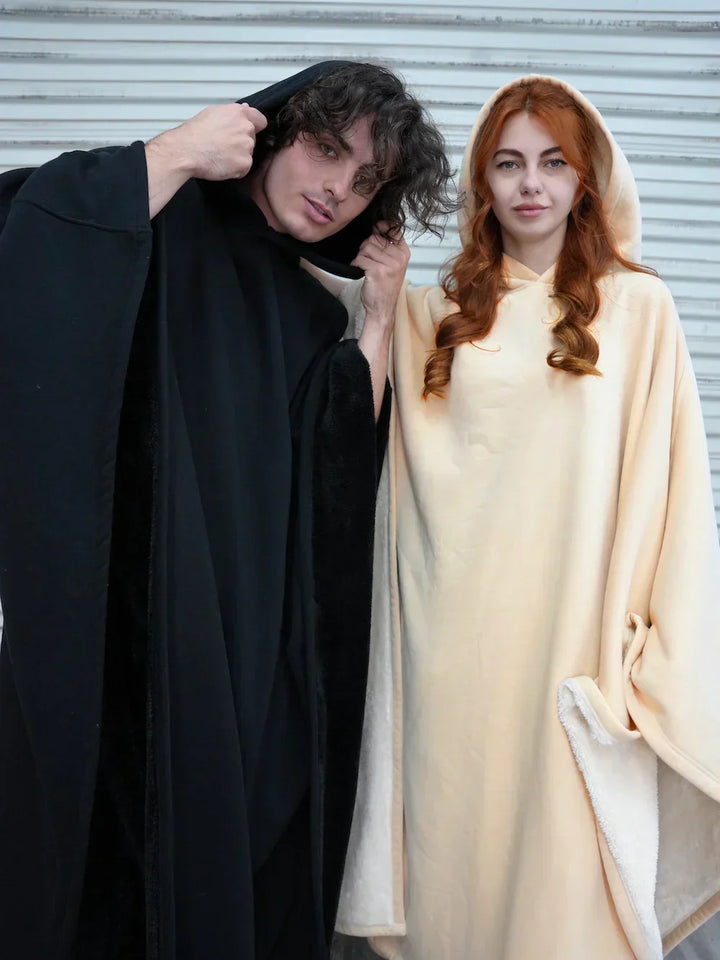 Eden Hoodie Blanket - Sweat à capuche surdimensionné avec tissu soyeux et doublure légère pour un confort ultime
