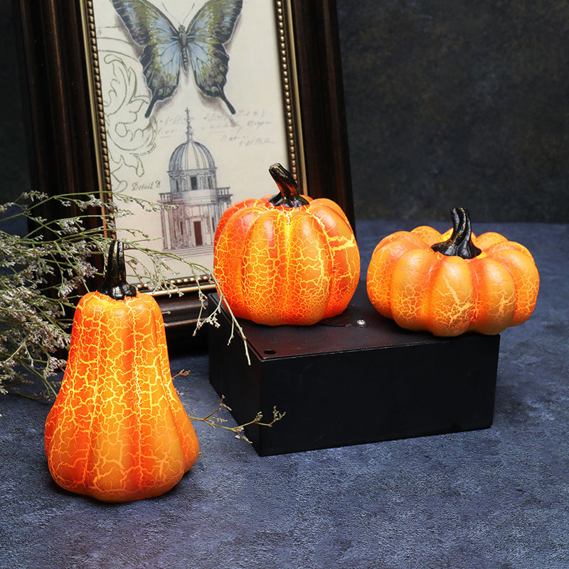 Citrouilles LED d’Halloween – Décoration Lumineuse Effrayante en Résine Durable