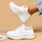 Baskets blanches en maille pour femme, confort et style
