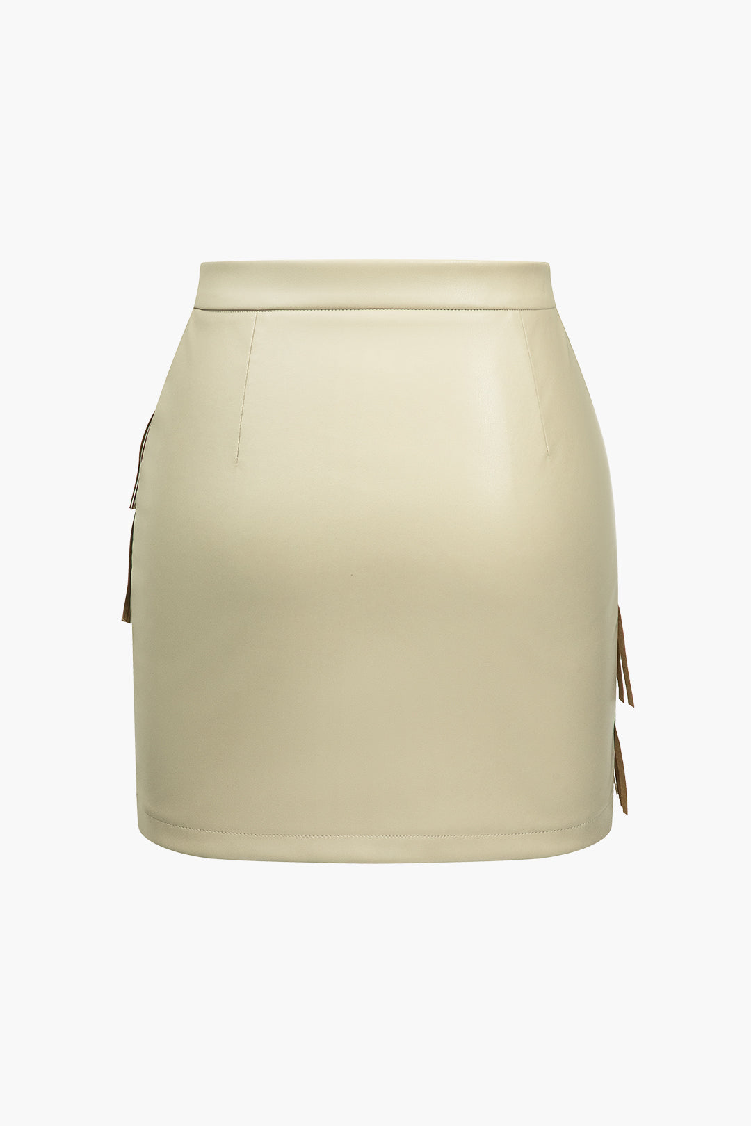 Mary Jupe Solide à Détails Frangés pour Femmes | Design Chic et Polyvalent
