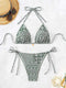 Bikini Femme Vert Motif Ethnique Plage Été