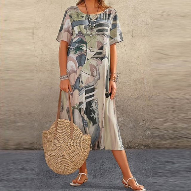 Vestido floral cómodo Joelle | Elegancia y comodidad para cualquier ocasión