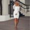 Elena | Robe de cocktail en dentelle blanche - Elégance et séduction